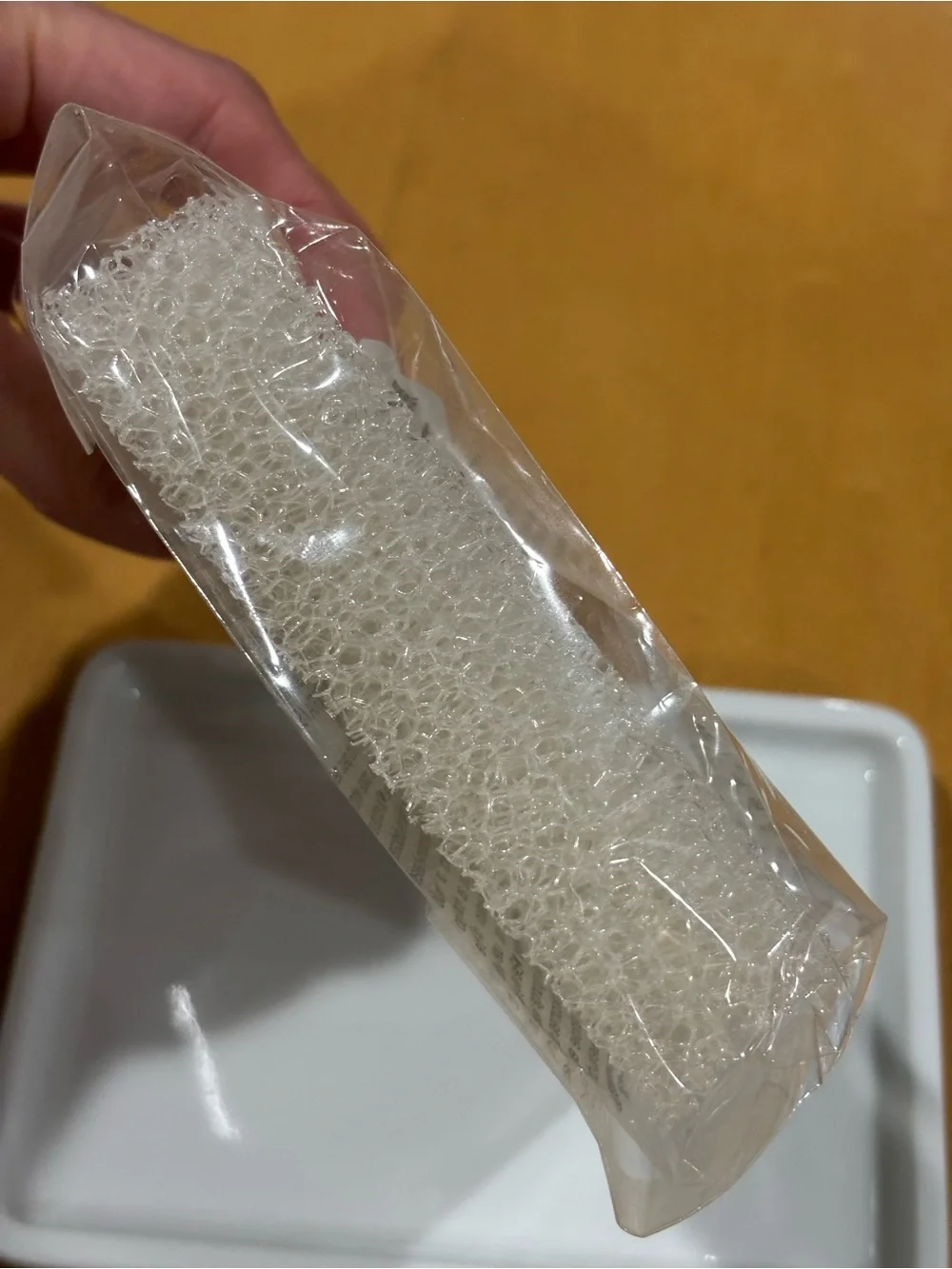 Muji White Porcelain Soap Dish with Urethane Sponge